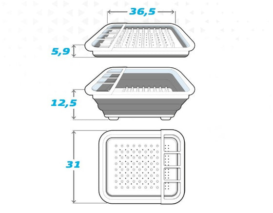 Escurridor de Cocina Plegable Aktive 6 Unidades