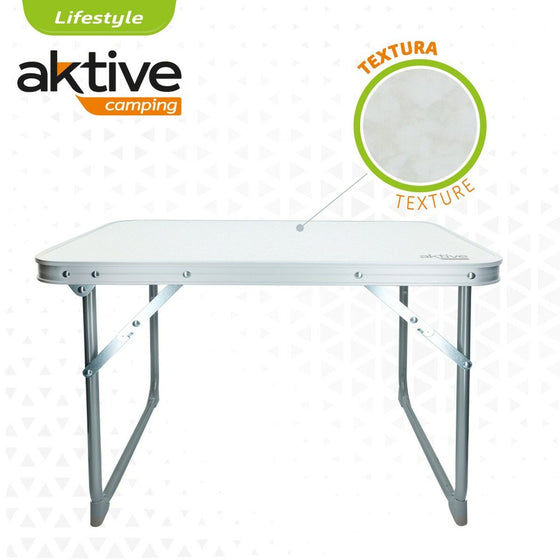 Mesa Plegable Aktive Blanco 60 x 40 x 40 cm (4 Unidades)