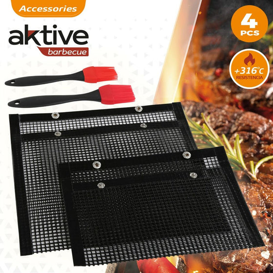 Barbacoa Portátil Aktive Silicona Plástico 27 x 24,5 x 0,4 cm