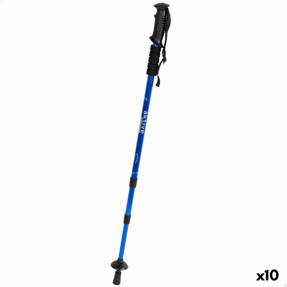 Bastón Trekking Aktive Aluminio 135 cm (10 Unidades)