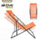 Hamaca plegable Aktive Naranja 52 x 87 x 77 cm (4 Unidades)