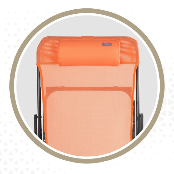 Hamaca plegable Aktive Naranja 52 x 87 x 77 cm (4 Unidades)