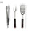 Set de Utensilios para Barbacoa Aktive 3 Piezas Barbacoa Acero Inoxidable 9 x 41 x 5 cm (4 Unidades)