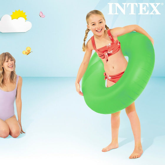 Flotador Hinchable Donut Intex Neon 91 x 91 cm (24 Unidades)