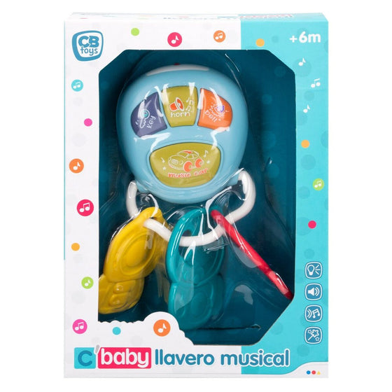 Sonajero Musical Colorbaby Llavero 8 x 17,5 x 6,5 cm (6 Unidades)