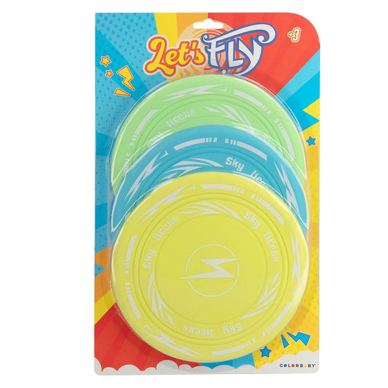 Frisbee Colorbaby Let's fly Flexible Ø 18,5 cm 3 Piezas 12 Unidades