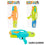 Pistola de Agua Colorbaby Aqua World 38 x 17,5 x 7,5 cm (12 Unidades)