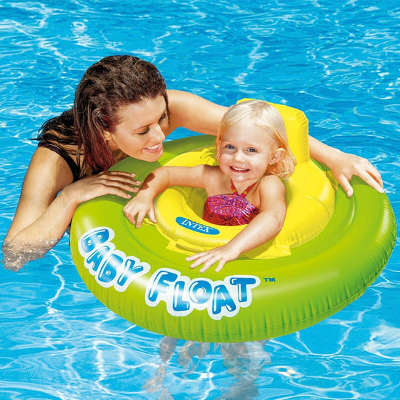 Flotador de bebé Intex Amarillo Verde Ø 76 cm (12 Unidades)