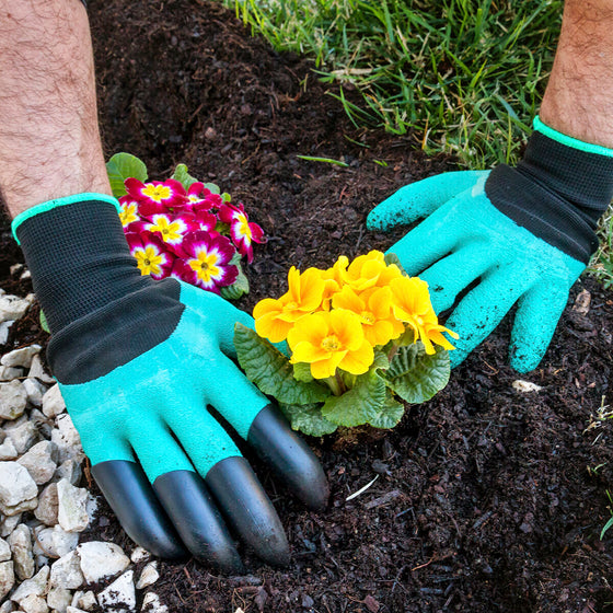 Guantes de Jardinería con Garras para Cavar InnovaGoods