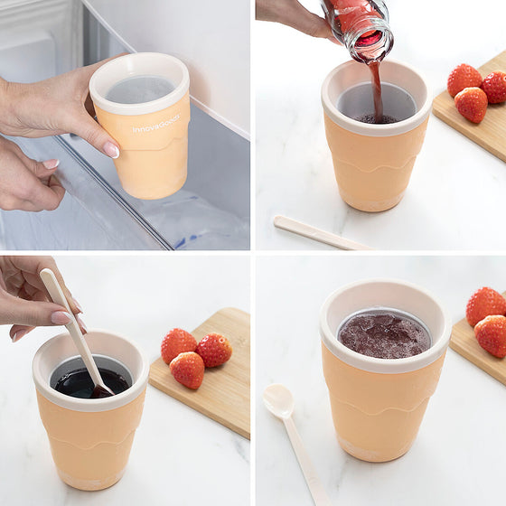 Vaso para Hacer Helados y Granizados con Recetas Frulsh InnovaGoods