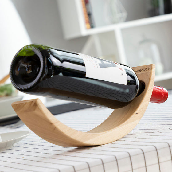 Botellero Flotante de Madera para Vino Woolance InnovaGoods