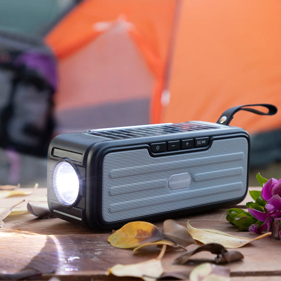 Altavoz Inalámbrico con Carga solar y Linterna LED Sunker InnovaGoods