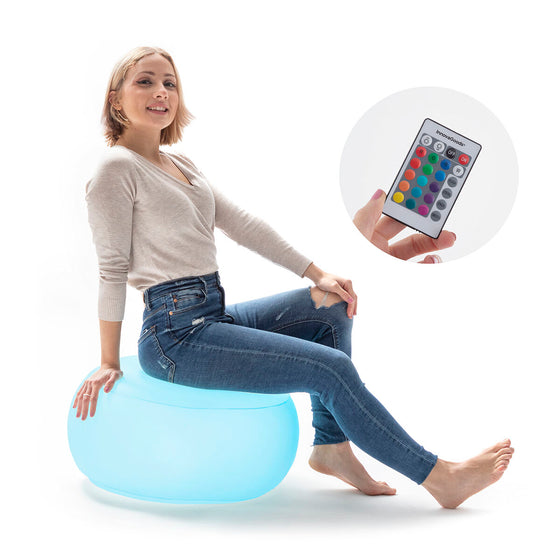 Asiento Hinchable con LED Multicolor y Mando a Distancia Pulight InnovaGoods