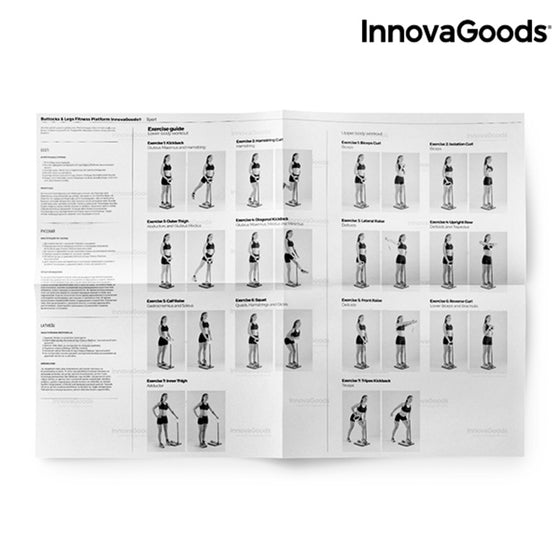 Plataforma de Fitness para Glúteos y Piernas con Guía de Ejercicios InnovaGoods IG117209 Guía de ejercicios Entrenamiento integr