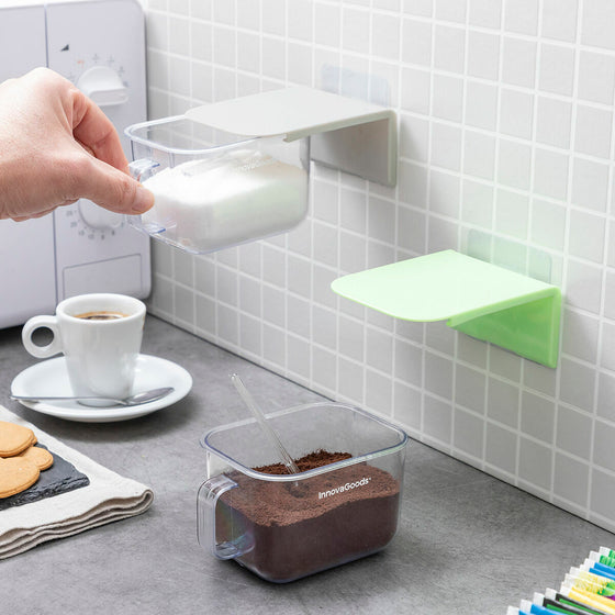 Recipientes de Cocina Adhesivos Extraíbles Handstore InnovaGoods Pack de 2 uds Verde Plástico (Reacondicionado A+)