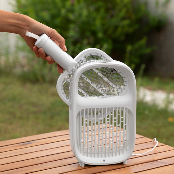 Lámpara Antimosquitos y Raqueta Matainsectos Recargable 2 en 1 Swateck InnovaGoods